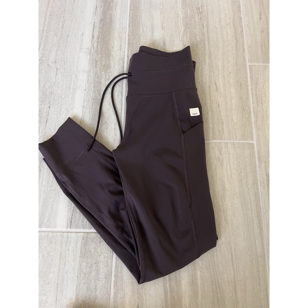 Vuori Daily Pocket Legging Women's  Plum Drawstring High Rise Size S